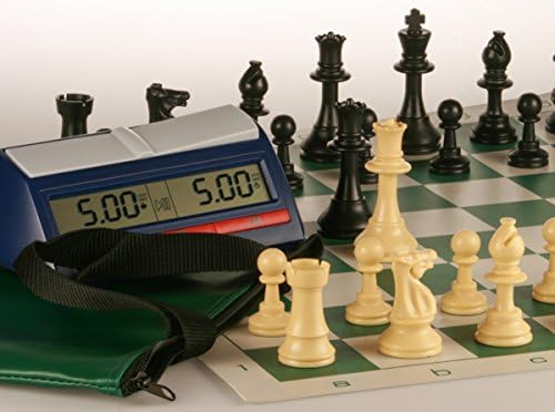 Regulation Chess Set & Timer Combo