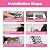 12 Steps Wall-Mounted Folding Stairs?Scissor Attic Ladder,12 ft Black Folding Stairs, Attic Ladder Pull Down System with Armrests for Attic Access