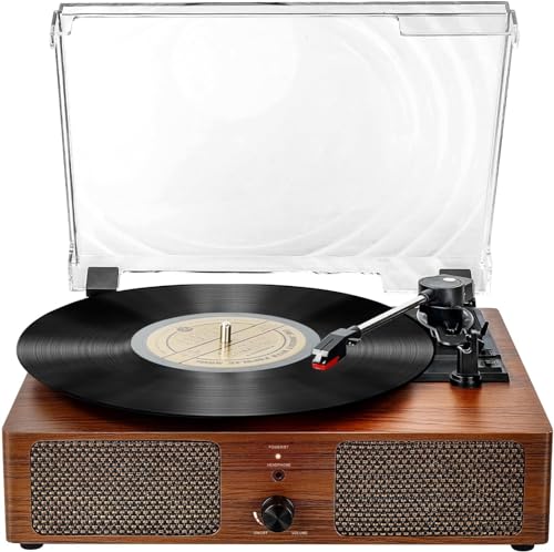 Bluetooth Record Player 3 Speed Belt Driven Record Player