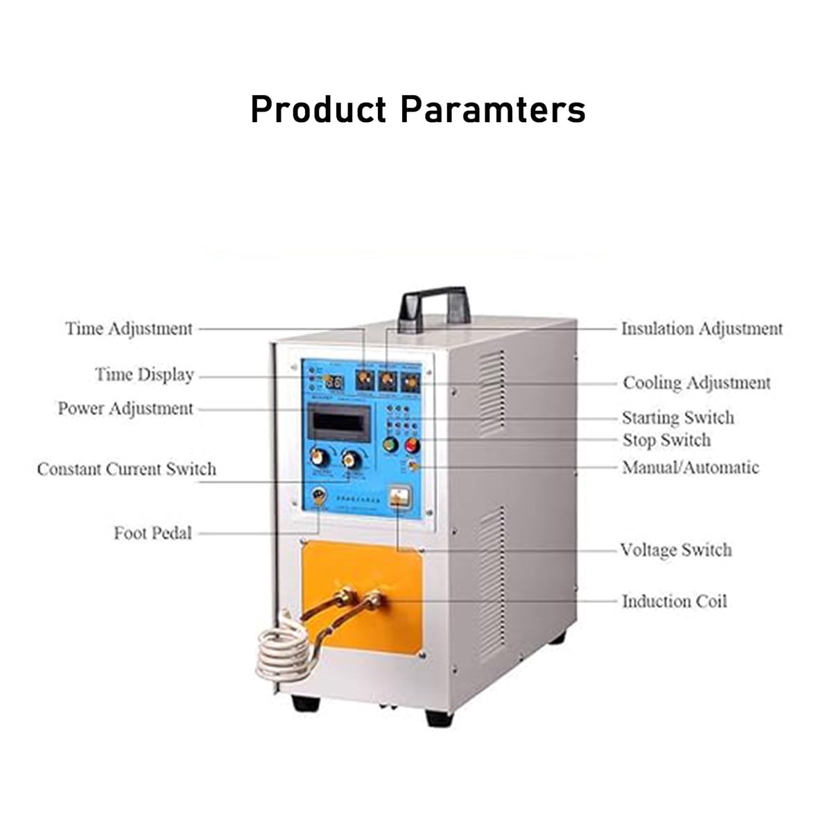 15KW 30-80 KHz Machine de Chauffage par Induction à Haute fréquence Équipement de trempe et de Refroidissement de Tubes en cuivre Brasage et recuit Traitement Thermique