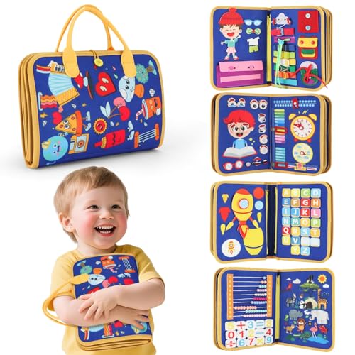 Montessori Busy Book for Toddlers Age 3-5, 12-in-1...