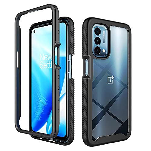 Moreup for OnePlus Nord N200 5G Case, 2 in 1 TPU Bumper + Front Frame Full-Body Rugged Protective Case Cover for 1+ N200 Men Women