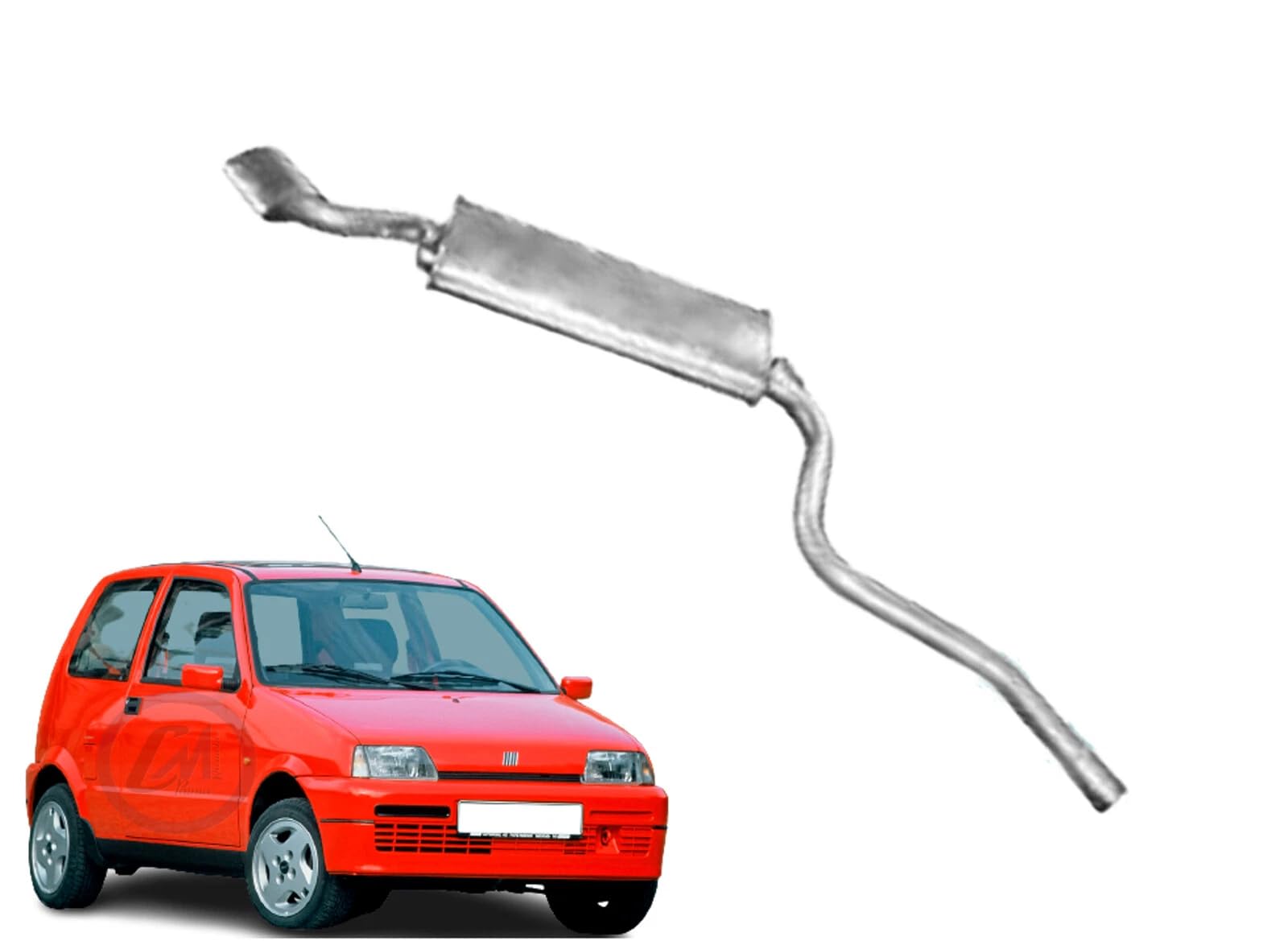 MARMITTA SILENZIATORE POSTERIORE PER FIAT CINQUECENTO 170 1.1 SPORTING