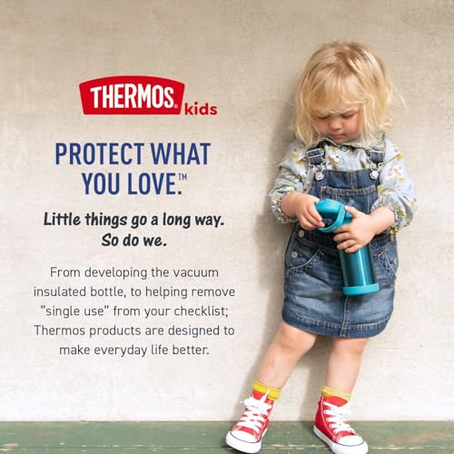 Image of Thermos Baby 10 oz. Stainless Steel Bottle with pop-up straw, Cars