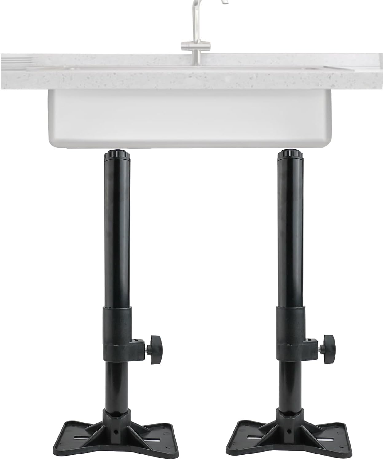Undermount Sink Brackets, 2PCS Adjustable Brackets Undermount Sink Support, Stainless Steel Repair Kit Support System for Undermount Sink