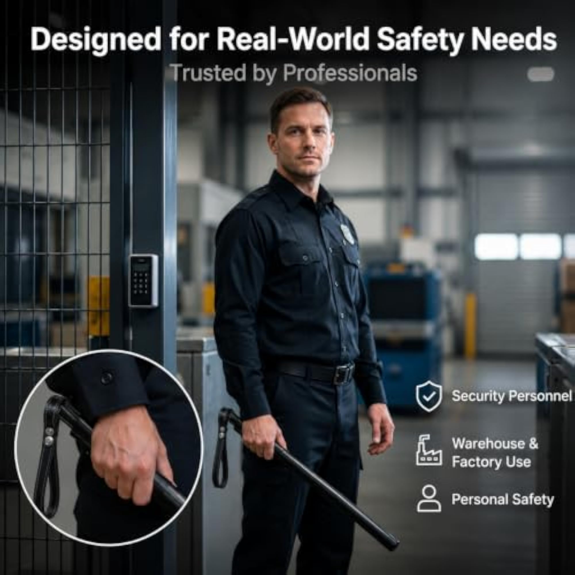 Heavy Duty Metal Stick Strong Leather Band Handle
