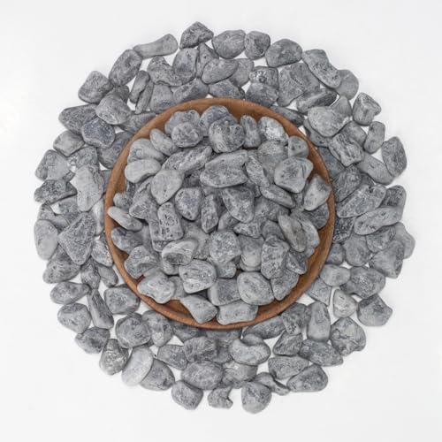 LOIOOJ Black Natural River Rocks, 0.5-1 Inch Decorative Stones for Plants, Garden, and Landscaping – 10LB, Ideal for Walkways, Vases, Crafting, Garden Pathways, and Outdoor Landscaping