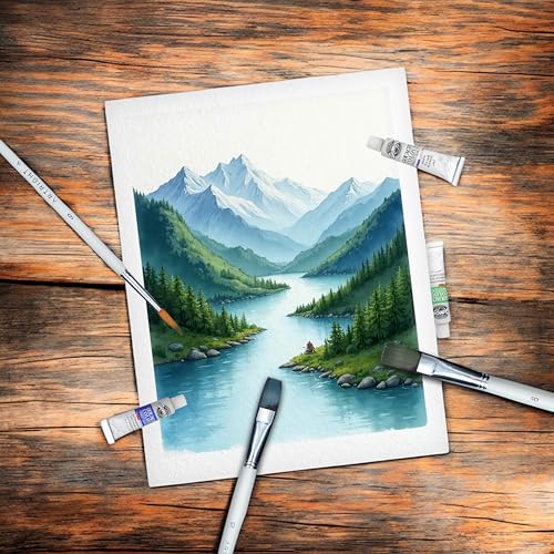 Image of 12 x 6ml Gouache Paint Set with 1 Free Paint Brush - 12 Acid-Free, Non-Toxic Multicolored Artists' Gouache Colors for Mixed Media Painting (6ml, 0.2oz)