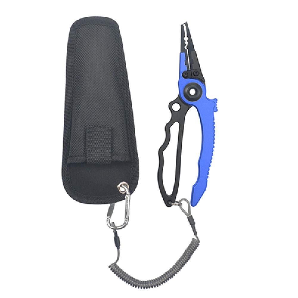 BEPM Angelzange Angelnzange Angeln Zubehör Design Selbsthemmend Alumimum Multifunktions-Angelzange Lure Fishing Tool Angelgerät-Blau