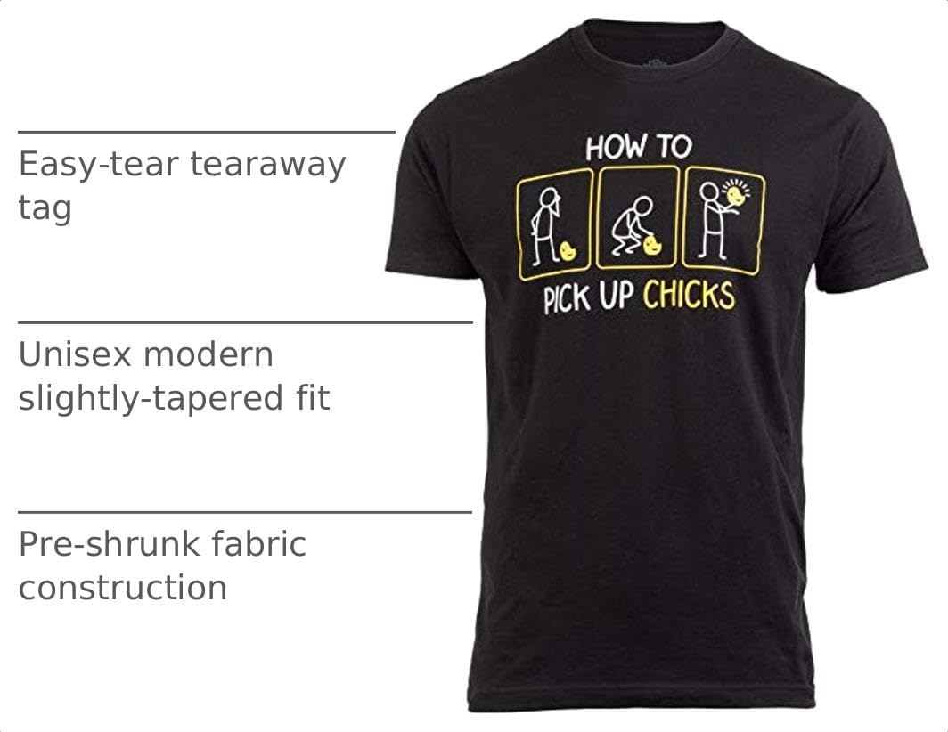 Ann Arbor T-shirt Co. How to Pick up Chicks Funny Adult Humor Sarcasm Tee image 4