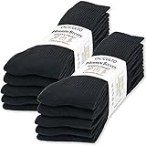 Occulto Herren Schwarze Freizeit Tennissocken 10-20er Pack (Modell: Boris) 10x Schwarz 43-46