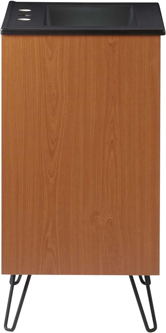 Ergode Energize 24 Bathroom Vanity-Mid-Century Modern Style, Ceramic Sink Basin, Soft-Close Doors, Metal Hairpin Legs, MDF Construction-Scandinavian Inspired Design