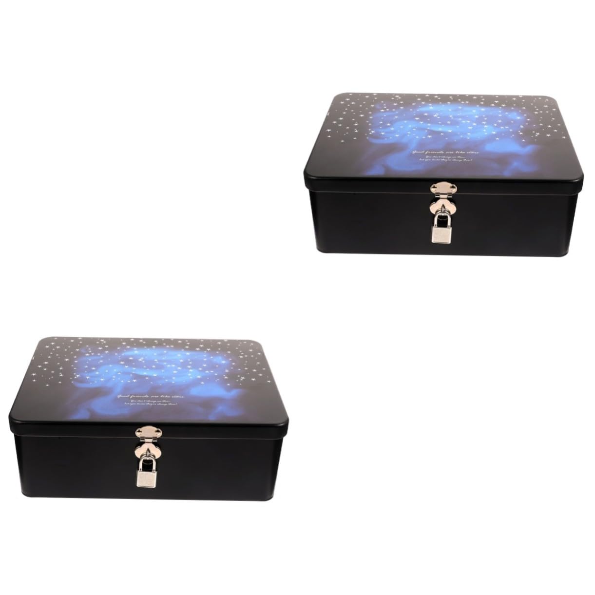 Boîte de rangement vintage en tôle pour organiser vos bijoux de bureau