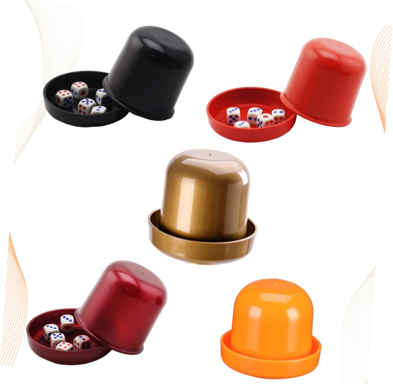 5sets Thicken Dice Cup Bar Dice Case Ktv Funny and Girls Cheating Box Broken-Resistant Cup