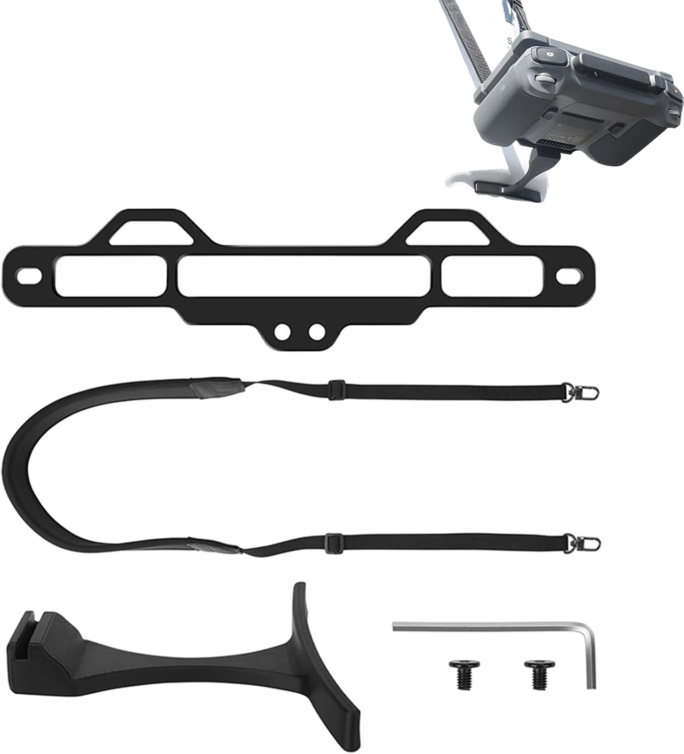 RC PRO2 Remote Control Crossbar with Belly Support Bracket & Adjustable Neck Strap Compatible with DJI Mavic 4Pro, Ergonomic Hands-Free Holder, Foldable Design, Pressure Relief Lanyard Accessories