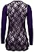 My1stWish Womens 78S Floral Lace Back Ladies Long Boyfriend Summer Cardigan Size 8/10 Purple