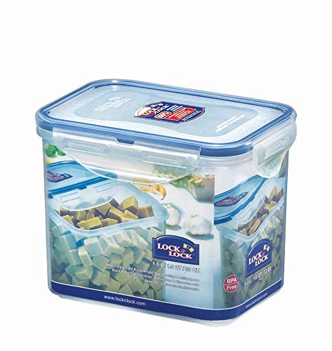 Lock & Lock Frischhaltedose, Container Set von 2 transparent, 1,0 Liter rechteckig Set by Danto® 151 x 108 x 117 mm