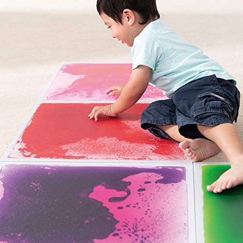 12 Inch X 12 Inch Colorful Liquid Floor Tile Mat For Kids, Bright Blue, Astm, Bs En71, Cpsia Certified #TOP1