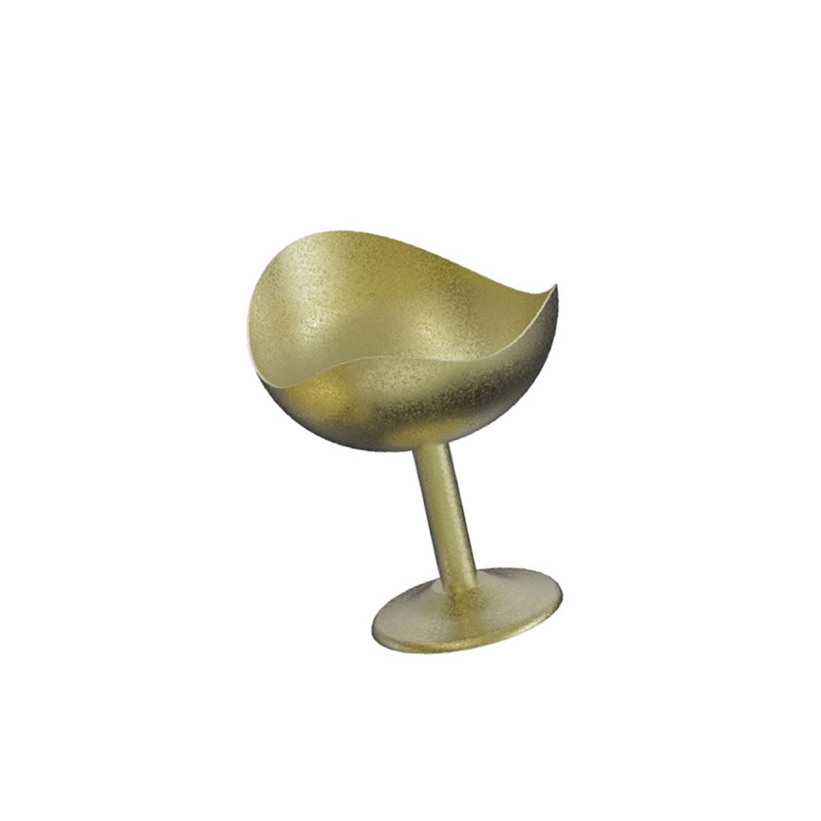 WGBOSMG Artistic Textured Stainless Steel Treat Cup Footed Ice Cream Goblet Bowl for Dessert Presentation Party Gatherings Party Dessert Serving Cup