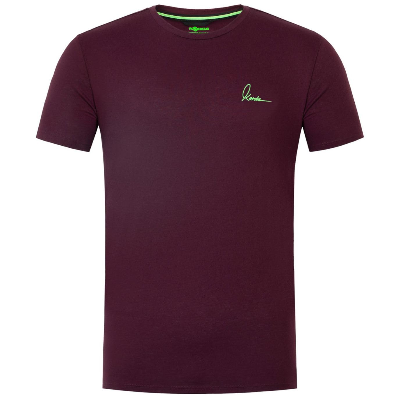 Korda Minimal Tee Burgundy T-Shirt for Fishermen, Size: XL