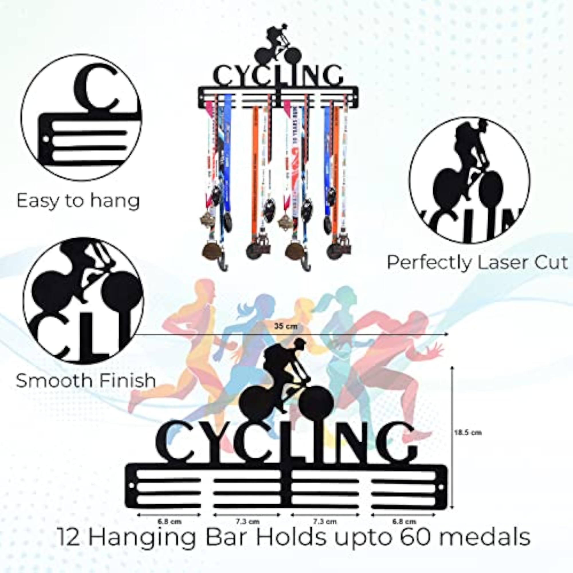 Cycling Medal Hangers for Wall Medal Holder