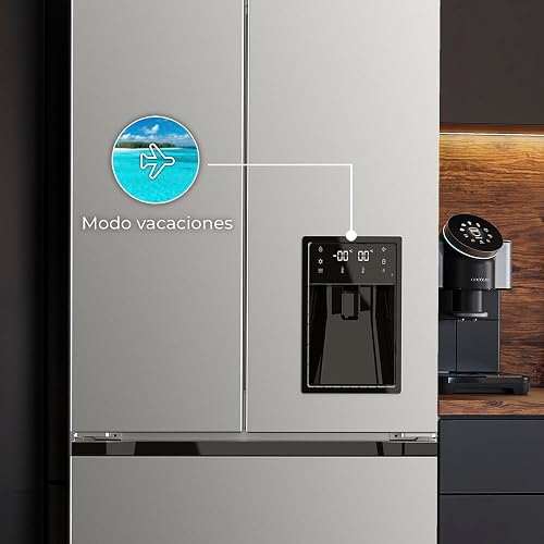 Cecotec Refrigerateur Congelateur 4 Portes Française Bolero CoolMarket FD 436 WD Inox E. Réfrigérateur 436L, inox, distributeur d’eau, Total No Frost, MultiAirFlow, mode Vacances et alarmes - 13