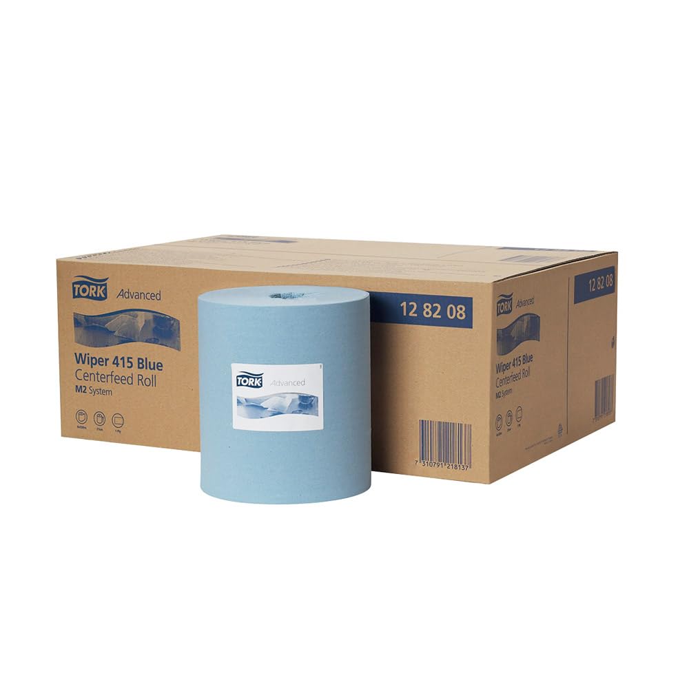 Tork 128208 Chiffon de nettoyage Centerfeed 1 couche Bleu M2