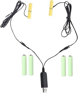 KLOVA 2in1 AAA Battery Eliminator USB Power Supply Replace 1-4pcs1.5V AAA Batteries for Clock Toys Camera Gameboy Torch Radio