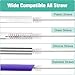 Straw Cleaner Brush for Stanley, 10Pcs Extra Long Straw Cleaning Brush for 40oz 30oz 20oz 14oz Stanley Mug and Cleaning More Glass, Stainless,Bottle and Silicone Straw
