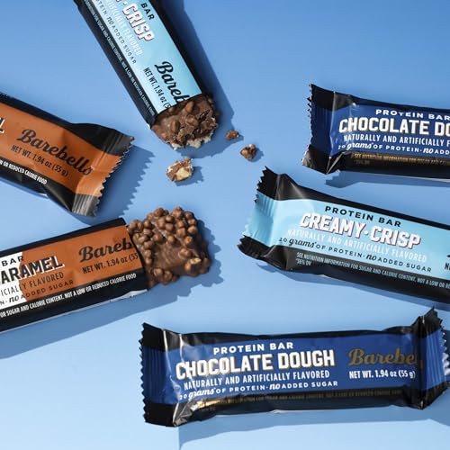 Image of Barebells Starter Pack (3 Mix Pack) - 36 Total Bars, High Protein Snack, with 20g Protein & No Added Sugar - On-the-Go Breakfast or Post-Workout Treat, Cookies and Caramel, Creamy Crisp, Chocolate Dough