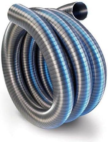 Revestimiento de chimenea de acero inoxidable, flexible, multicombustible, estufas de gas, 150 mm, 4 m