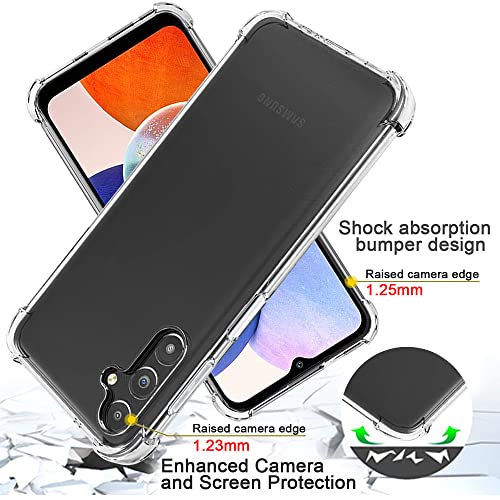 Aozuoton Samsung A14 5G Clear Case - Slim Soft Tpu, Shockproof, Screen Protector #TOP1