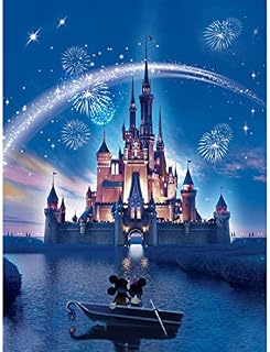 Diamond Painting Kits for Adults- YUESEN DIY Mickey 5D Diamond Painting Kits Full Round Drill Rhinestone Diamond Embroidery Paintings Arts Craft Supply for Relaxation and Home Wall Decor Gift 30×40cm