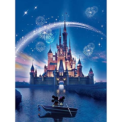 Diamond Painting Kits for Adults- YUESEN DIY Mickey 5D Diamond Painting Kits Full Round Drill Rhinestone Diamond Embroidery Paintings Arts Craft Supply for Relaxation and Home Wall Decor Gift 30×40cm Cover