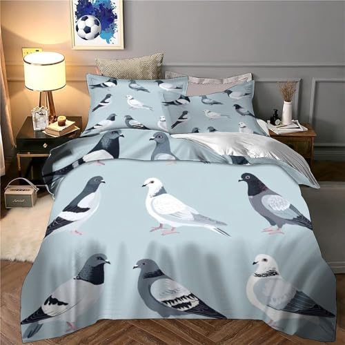 Housse de couette paon super king 260x220cm lit 3D microfibre