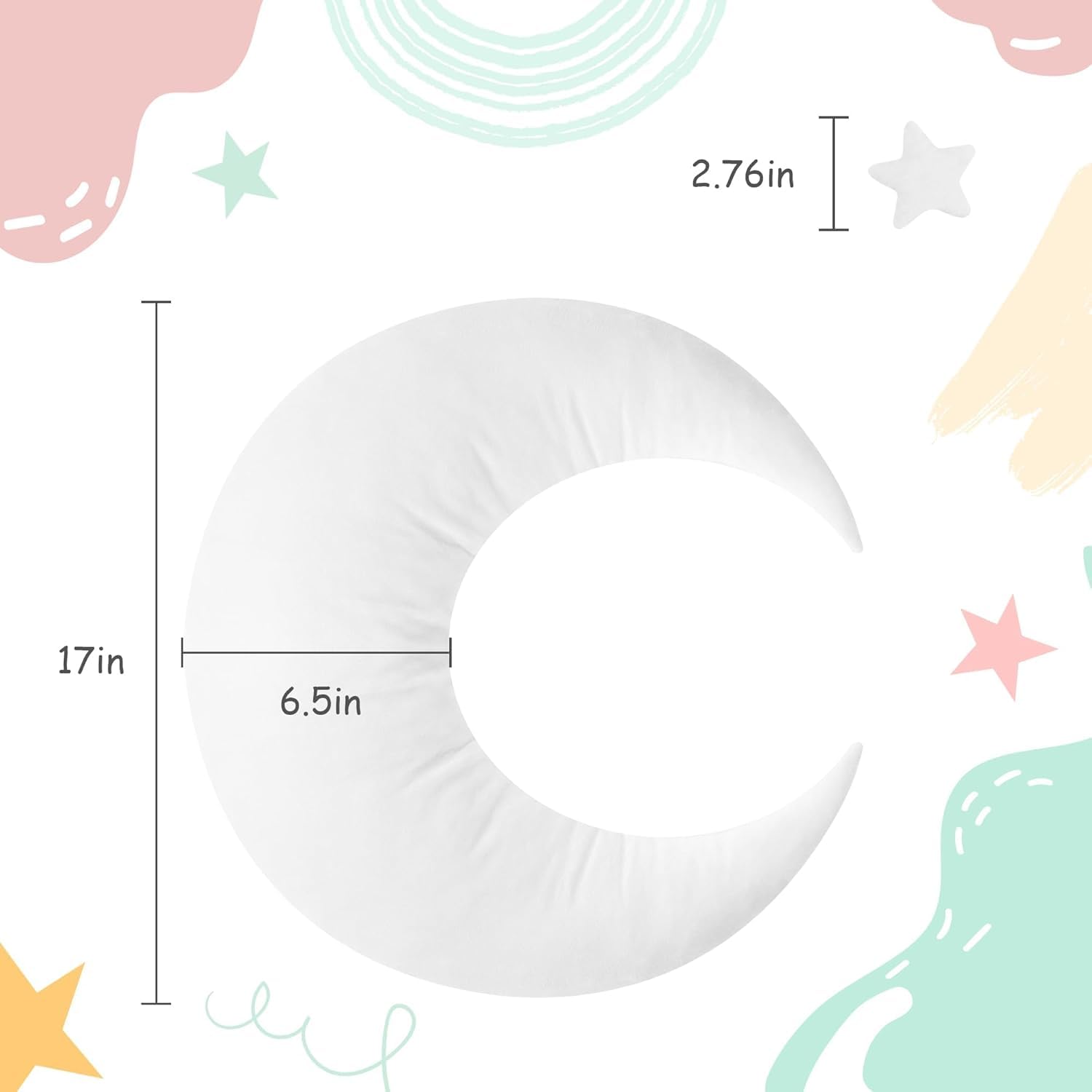 4PCS Neonato Fotografia Puntelli Mezzaluna Posare Cuscino e Stelle Bambino Foto Puntelli Decorazione Cestino Foto Accessori di Scena Bambino Servizio Fotografico Accessori Studio