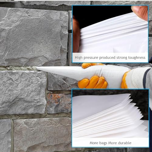 Srvauyea 20 Stück Mörtelbeutel, Fugenfüller Beutel, Profi Fugenbeutel, Reißfester Zementsiegelbeutel, 465mm * 450mm * 285mm Mauerwerk Spritzbeutel, Zement Siegelbeutel für Abdichten und Fugen