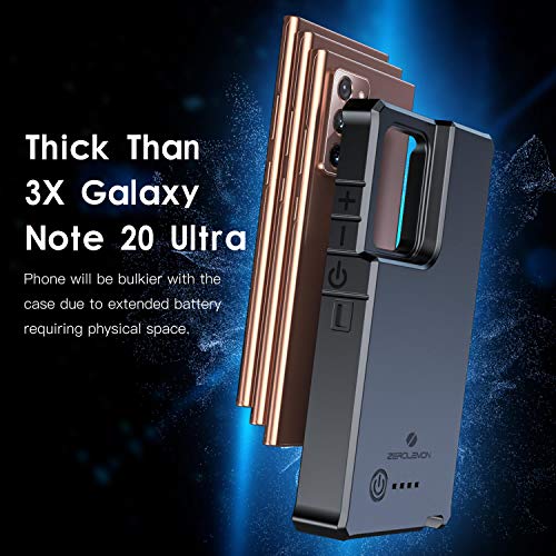 ZEROLEMON Galaxy Note 20 Ultra Battery Case 10000mAh, Fast Charging & Qi Wireless & Samsung Dex Supported, ZeroShock Extended Battery Charger Protective Case for Galaxy Note 20 Ultra 5G - Black - Thumbnail 5