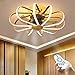 Produktbild LED Deckenventilator Unsichtbares Fan Licht Einstellbar Modern Deckenleuchte Mit Beleuchtung Schlafzimmer Deckenlampe Dimmbar Wohnzimmer Leuchte Mit Fernbedienung Leise Ventilator Kinderzimmer