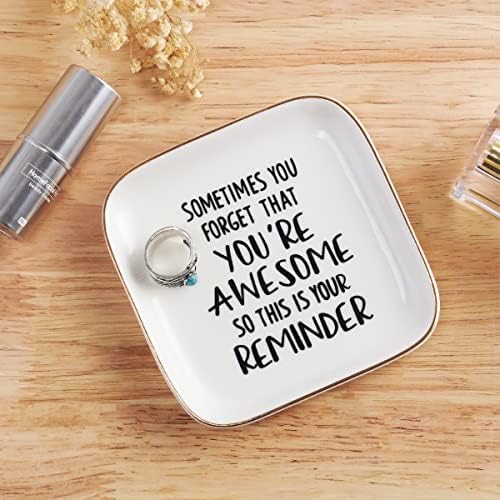 PUDDING CABIN Gifts for Women Unique Birthday, Inspirational Jewelry Dish