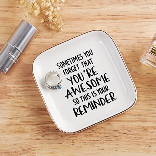 Pudding Cabin Inspirational Gifts For Women Ring Dish You're Awesome So This Is Your Remind Birthday Gifts For Women Unique, Best Friends Gifts For Women Her Mom Sister Coworker Christmas Gifts #TOP1