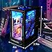 Book Nook Kit, DIY Miniature Dollhouse Booknook Kit,Cyberpunk 3D Wooden Puzzle Bookend Bookshelf Insert Decor with LED Light for Teens and Adults,Tiny Model Craft Kits to Build(Future)