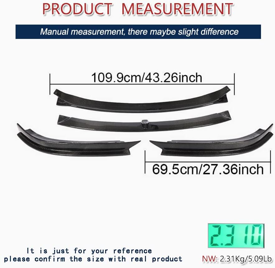 Carbon Fiber Front Bumper Lip for Tesla Model S 2016-2021 Front Chin Spoiler Front Lip Spoiler Factory Outlet