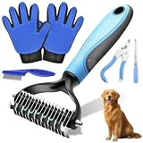 LONGLIV 6PCS Cepillo para Perro, Deslanador para Perro, Peine para Mascotas para Eliminar Nudos y Enredos, Incluye...
