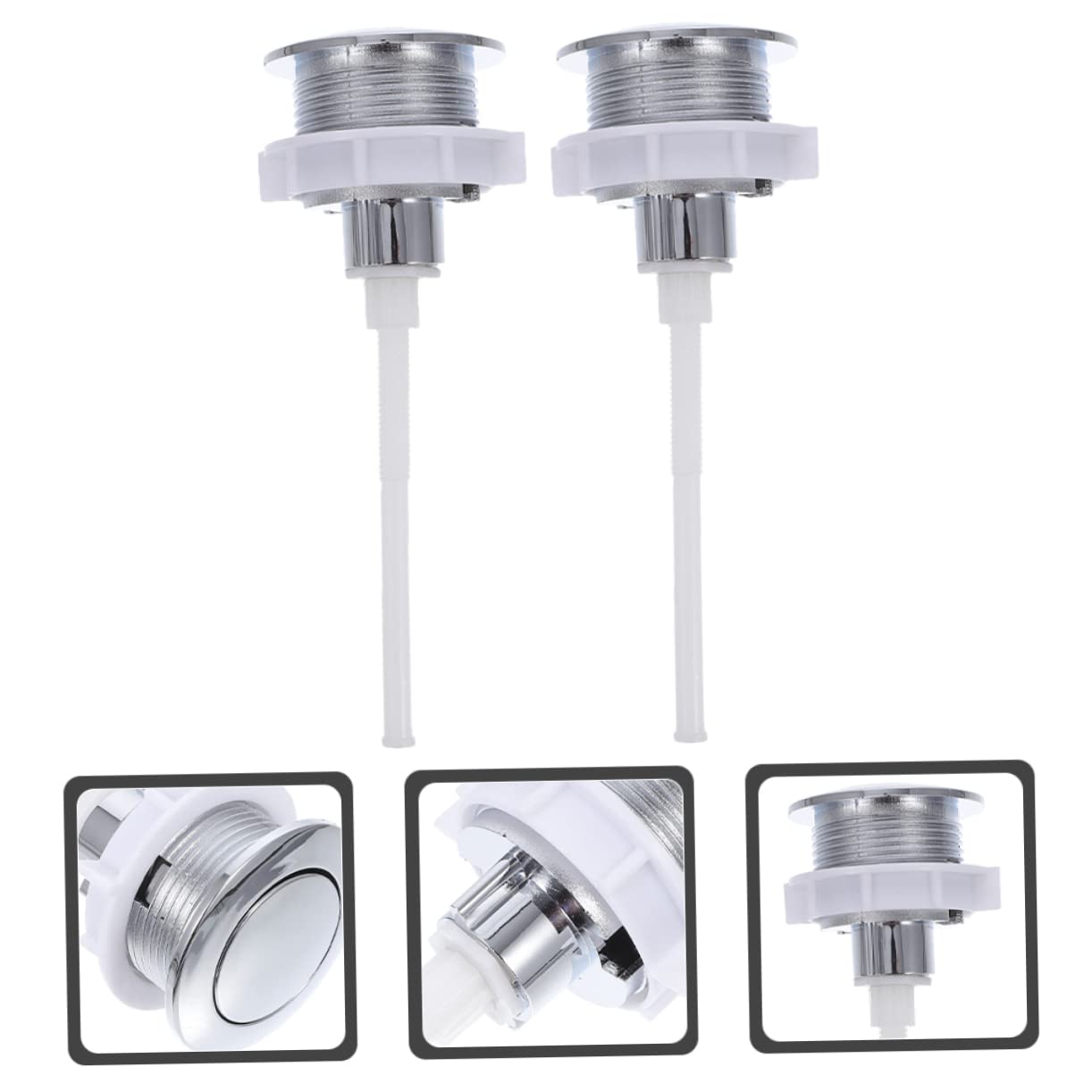 Hemobllo 8pezzi Sciacquone Per Serbatoio Pulsanti Facile Installare e Compatibile La Maggior Parte Dei Wc Design e Resistente