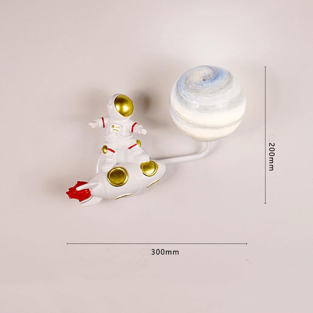 Nowoczesna szklana lampa ścienna LED w kształcie księżyca 3 kolory okrągły styl skandynawski do pokoju dziecięcego zagłówek lub wejścia dla chłopców i dziewcząt