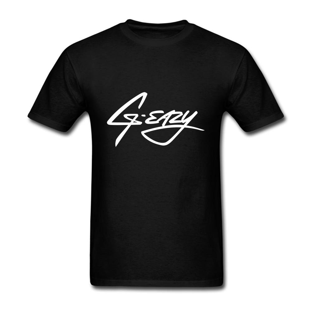 SCTS Men's G Eazy White Wordmark Logo T-shirt Black S