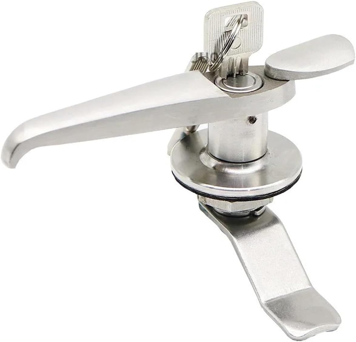 1set MS308-3 Key Lock Distribution Cabinet 304 Stainless Steel Crescent Cylinder 22mm Handle