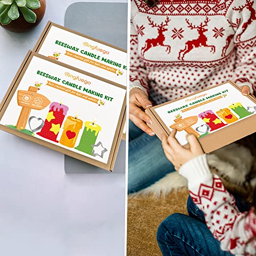 Beeswax Candle Making Kit For Kids And Adults, Colorful Beeswax Sheets For Candle Making,Pure Beeswax Diy Handmade Art Craft Activities,12 Colors Natural Honeycomb Beeswax Sheets And Cutters Selection #TOP5
