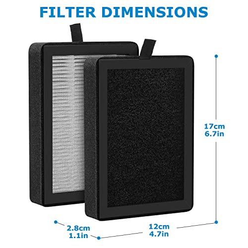 Image of LV-H128 Replacement Filter for LEVOIT LV-H128 Air Purifier, 6 Pack | for PUURVSAS (HM669A) / ROVACS (RV60) Air Purifiers, 3-IN-1 Filter with Activated Carbon for Smoke, Dust, LV-H128-RF